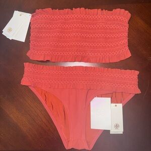 Tory Burch Smocked Bikini